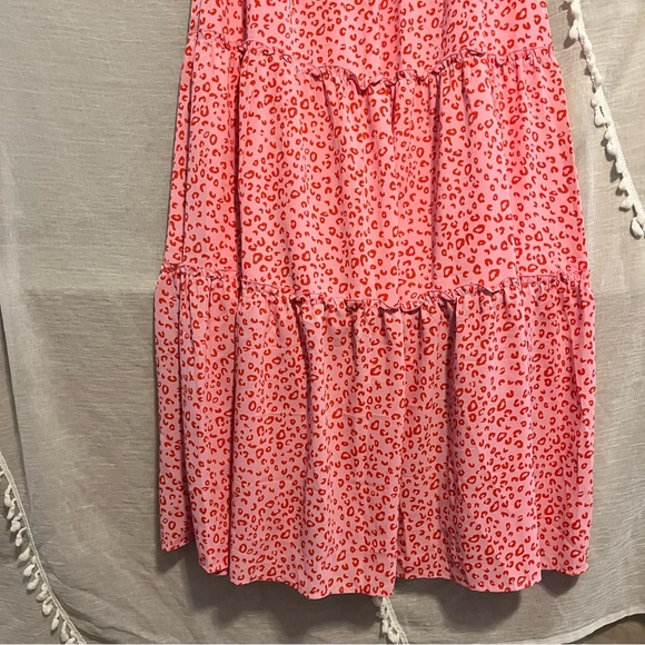 Pink Tiered Maxi Skirt for Casual Resort Wear - Picture 10 of 12